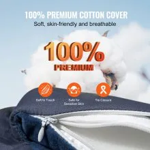 VEVOR Baby Infant Lounger 100% Cotton Soft Newborn Nest Sleeper with Headrest