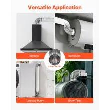 90 Degree Dryer Vent Elbow 4in Vent Kit with 4 Clamps & Aluminum Foil Tape 2Pack