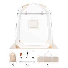 VEVOR Sports Teltta Instant Tent Shelter Säänkestävä 1 hengen kirkas kuplateltta