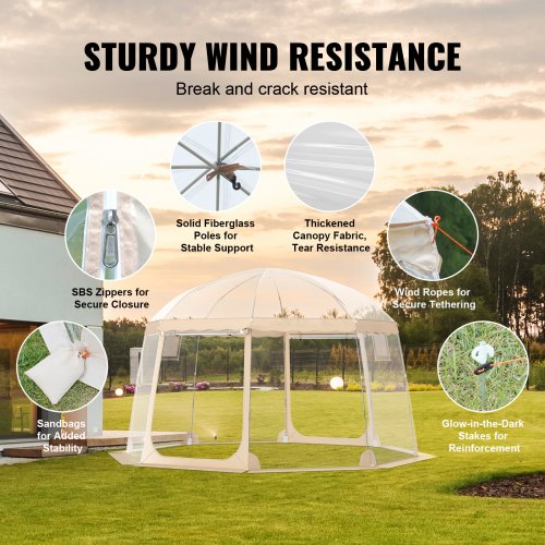 VEVOR Sports Tent Instant Pop-Up Tent Shelter Weather Proof 12-15