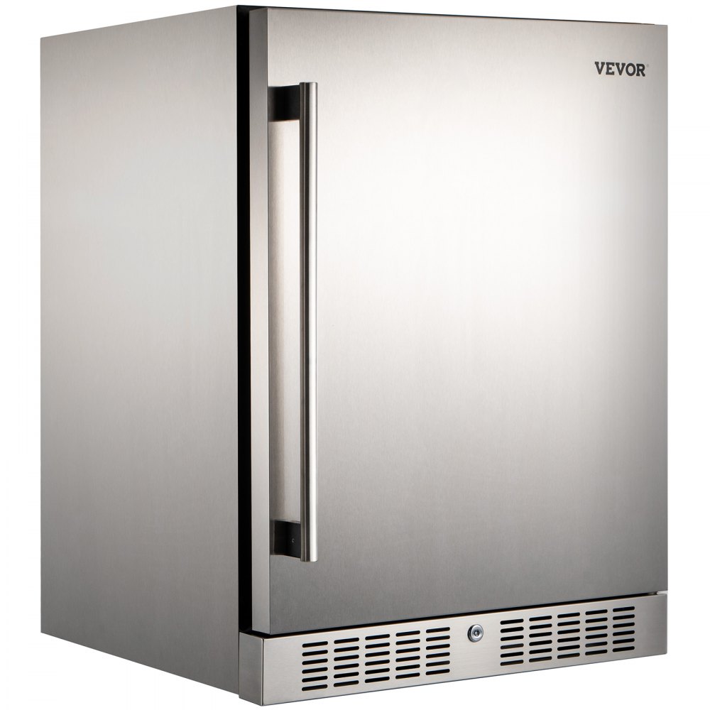 VEVOR Refrigerador para exteriores VEVOR, integrado de 24 pulgadas para debajo del 5.5 pies cúbicos Refrigerador de bebidas integrado, refrigerador compacto de acero inoxidable, minibar, refrigerador de cerveza para