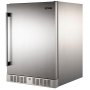 VEVOR Outdoor Refrigerator, Built-in 24" Undercounter Refrigerator, 5.5 cu.ft. Built-in Beverage Refrigerator, Stainless Steel Compact Refrigerator Mini Bar Beer Fridge for Home Bar Office Outdoor