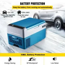 VEVOR Portable Refrigerator 23 Quart(22 Liter),12 Volt Refrigerator App Control(-4℉~68℉), Car Refrigerator Electric Compressor Cooler with 12/24v DC & 110-240v AC for Camping, Travel, Fishing, Outdoor or Home Use