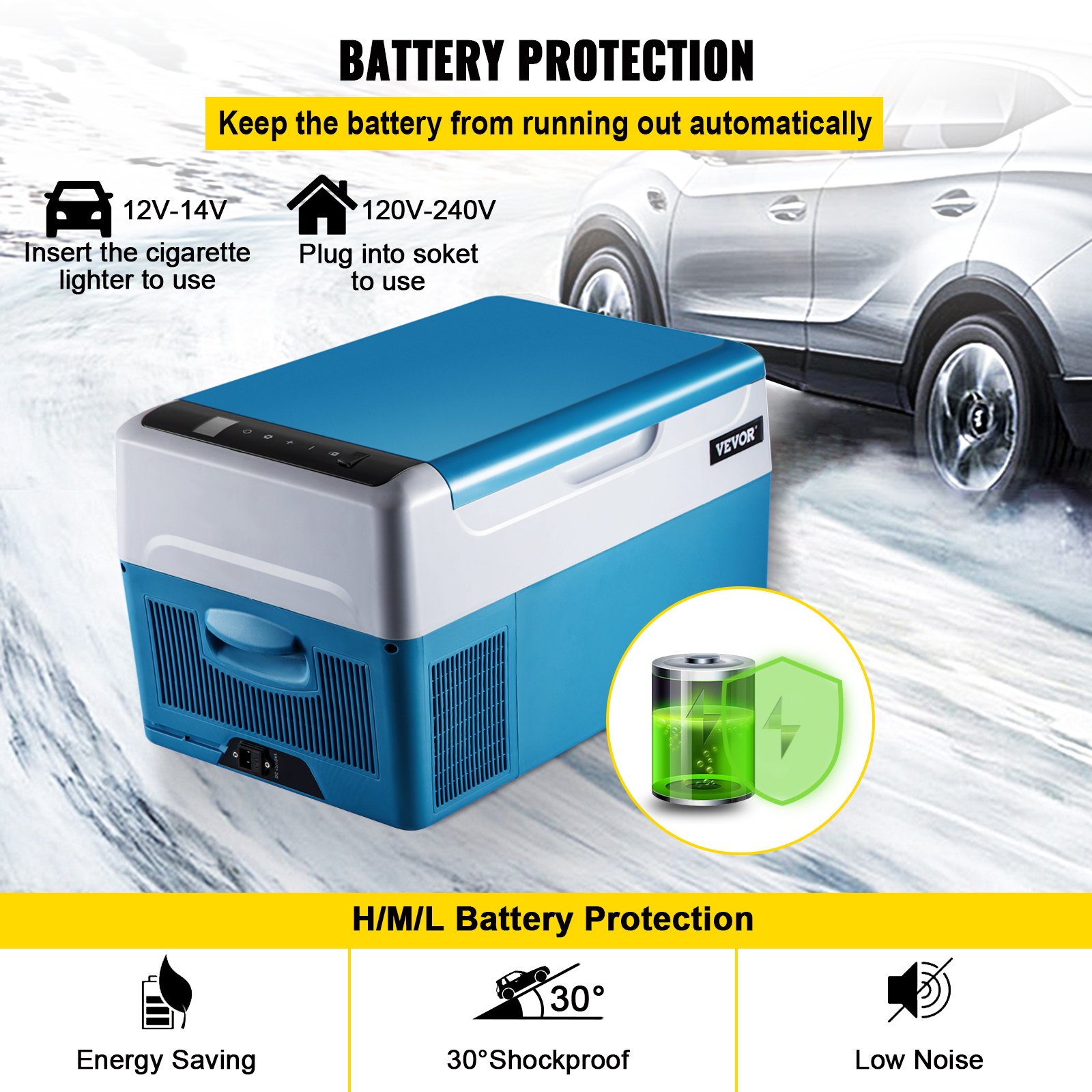 Portable Refrigerator 23 Quart(22 Liter),12 Volt Refrigerator App Control(-4℉~68℉), Car Refrigerator Electric Compressor Cooler with 12/24v DC & 110-240v AC for Camping, Travel, Fishing, Outdoor or Home Use Portable Refrigerator 23 Quart(22 Liter),12 Volt Refrigerator App Control(-4℉~68℉), Car Refrigerator Electric Compressor Cooler with 12/24v DC & 110-240v AC for Camping, Travel, Fishing, Outdoor or Home Use