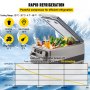 VEVOR Portable Small Car Freezer 45L Mini Car Freezer Refrigerator 45W Car Fridge Cooler 12V Fridge Freezer AC/DC Portable Freezer Portable Vehicle Car Fridge For Home and Outdoor Use