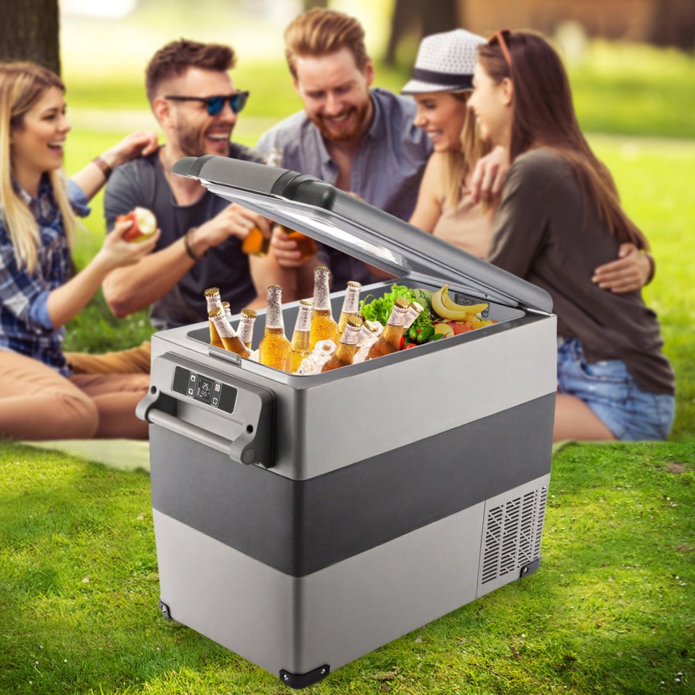 VEVOR Portable Cool Box 55L Car Fridge 220 V Mini Fridge Electric Freezer Box Small Freezer for Car Camping Truck Boat