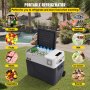 VEVOR Car Refrigerator 40L Compressor Portable Small Refrigerator Car Refrigerator Freezer Vehicle Car Truck RV Boat Mini Electric Cooler for Driving Travel Fishing Outdoor and Home Use