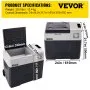 VEVOR Car Refrigerator, 12 Volt Car Refrigerator Fridge, 50 L Single Zone Portable Freezer with Wheels and Handle, -4℉-68℉, 12/24V DC and 100-240V AC Compressor Cooler for Outdoor, Camping