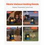 Portable Propane Heater 9000BTU Stepless Temp Settings TipOver Protection