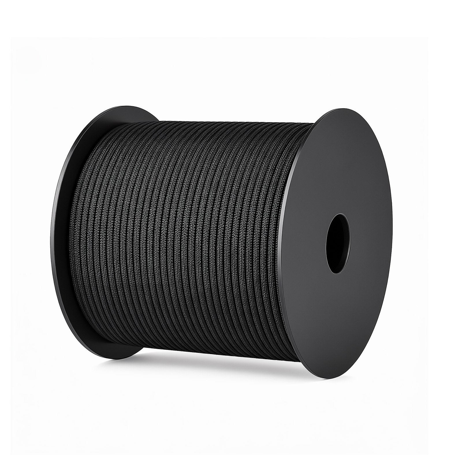 VEVOR Paracord Rope 4 mm x 60 m Nylon Parachute Cord 550 Tactical, Survival Cord, Heavy Duty 7 Strand, 272 kg High Breaking Strength, Utility Rope, for Outdoor Camping & Bracelets, Black