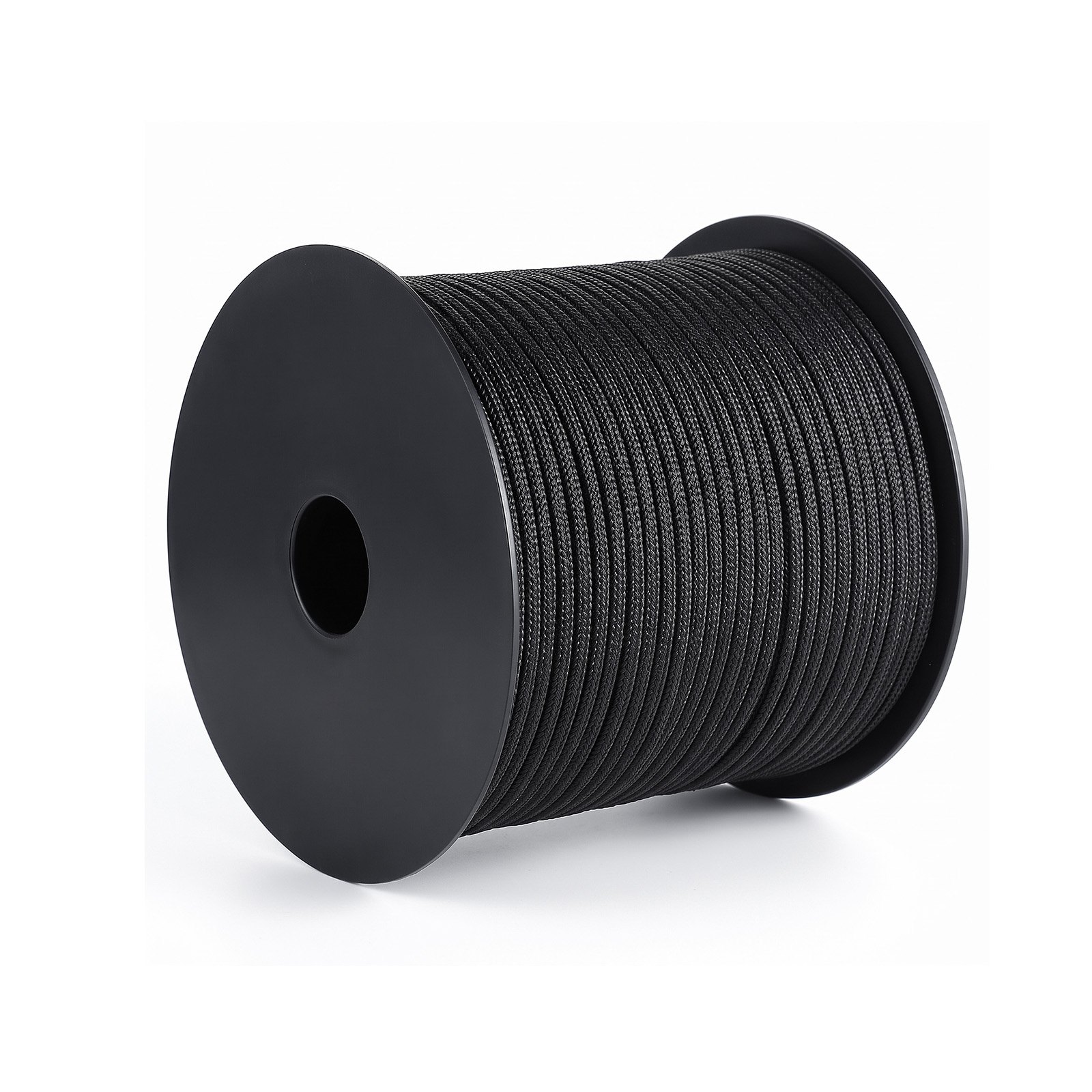 VEVOR Paracord Rope 4 mm x 60 m Nylon Parachute Cord 550 Tactical, Survival Cord, Heavy Duty 7 Strand, 272 kg High Breaking Strength, Utility Rope, for Outdoor Camping & Bracelets, Black