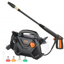 VEVOR Electric Pressure Washer, 2150-PSI 1.85-GPM, Foam Cannon High-Pressure with 5 Different Nozzle, 20ft Hose/35ft Cord Lightweight Washer, Portable Cleans Cars/Fences/Patios/Furniture/Floor/Window