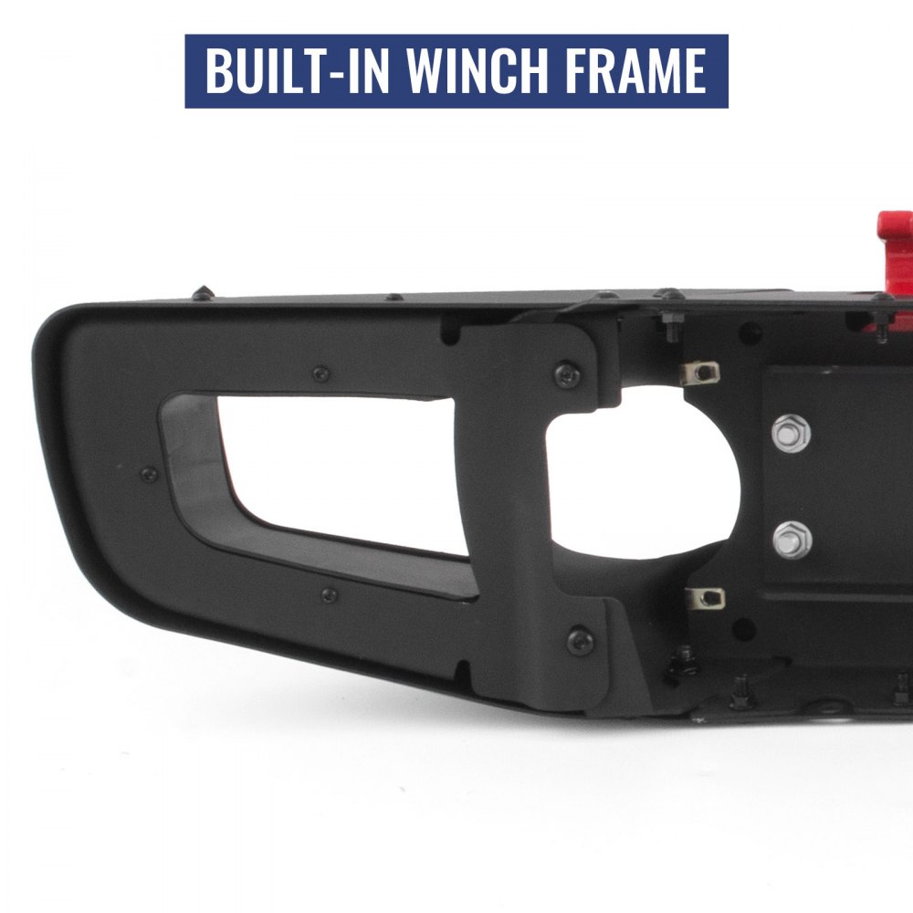 VEVOR Steel Front Bumper 10th Anniversary Style Compatible With 2007-2018 Jeep JK Wrangler Rubicon