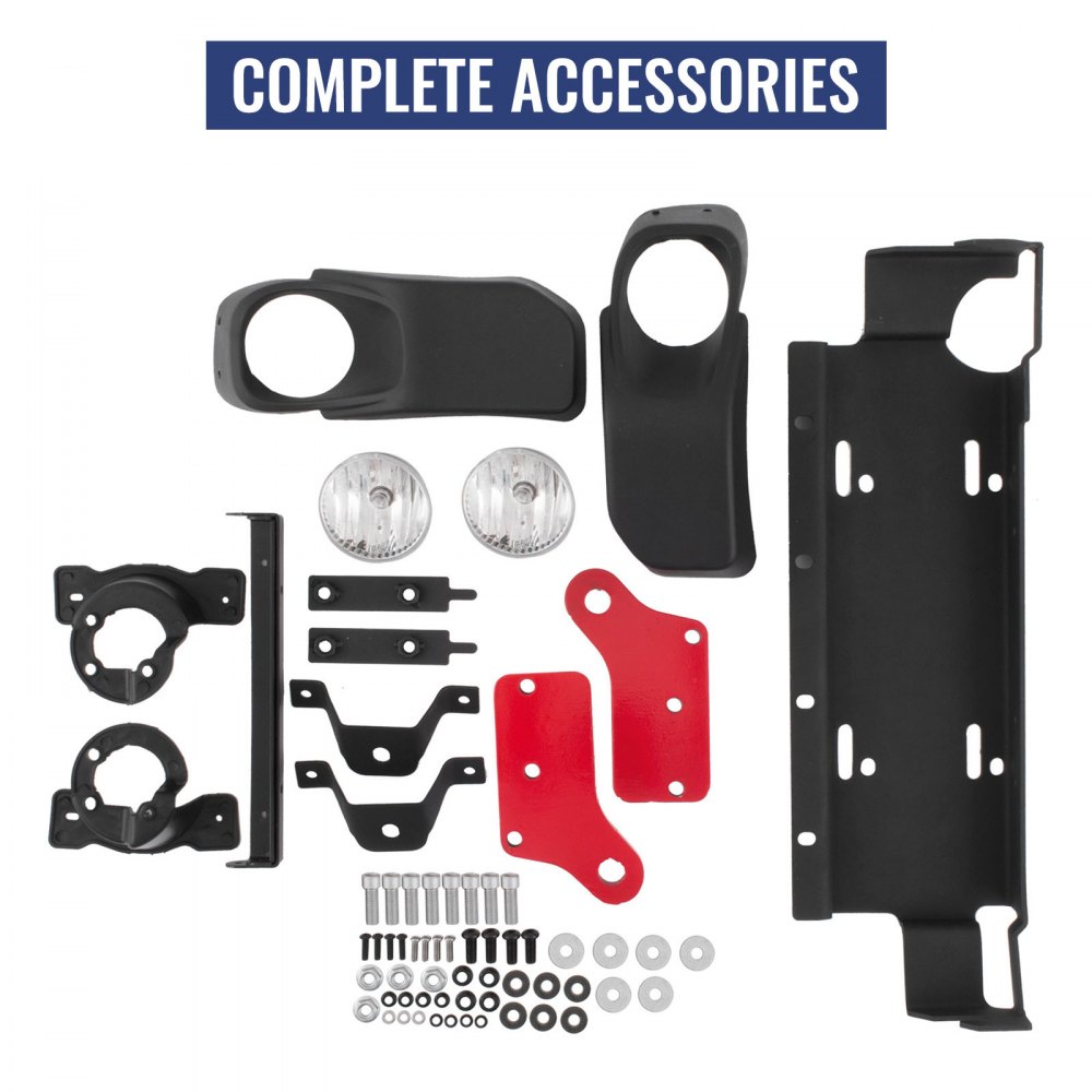 VEVOR Steel Front Bumper 10th Anniversary Style Compatible With 2007-2018 Jeep JK Wrangler Rubicon
