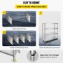 Stainless Steel Shelving Unit 4 Tier Commercial Kitchen Storage Rack Shelf