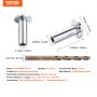 VEVOR 81 Pack T316 Stainless Steel Protector Sleeves for 1/8" Wire Rope Cable Railing, DIY Balustrade T316 Marine Grade, Come with A Free Drill Bit, Silver