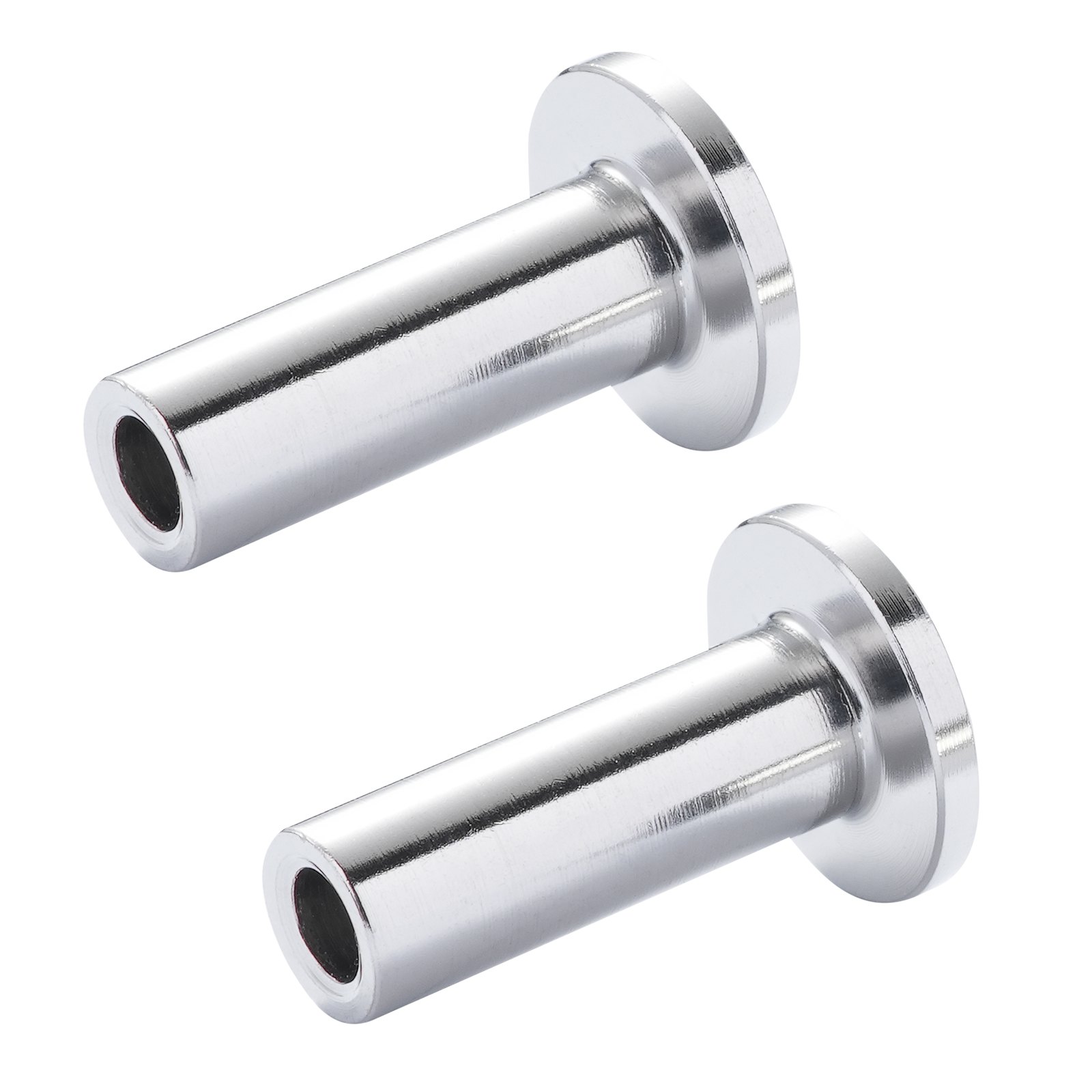 two VEVOR stainless steel protector sleeves with flanged bases.