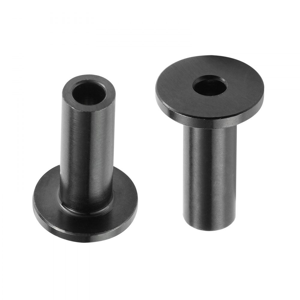 black VEVOR stainless steel cable railing sleeves with cylindrical design and a smooth finish.