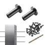VEVOR 101 Pack T316 Stainless Steel Protector Sleeves for 1/8" Wire Rope Cable Railing, DIY Balustrade T316 Marine Grade, Come with A Free Drill Bit, Black