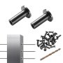 VEVOR 101 Pack T316 Stainless Steel Protector Sleeves for 3.2mm Wire Rope Cable Railing, DIY Balustrade T316 Marine Grade, Come with A Free Drill Bit, Black