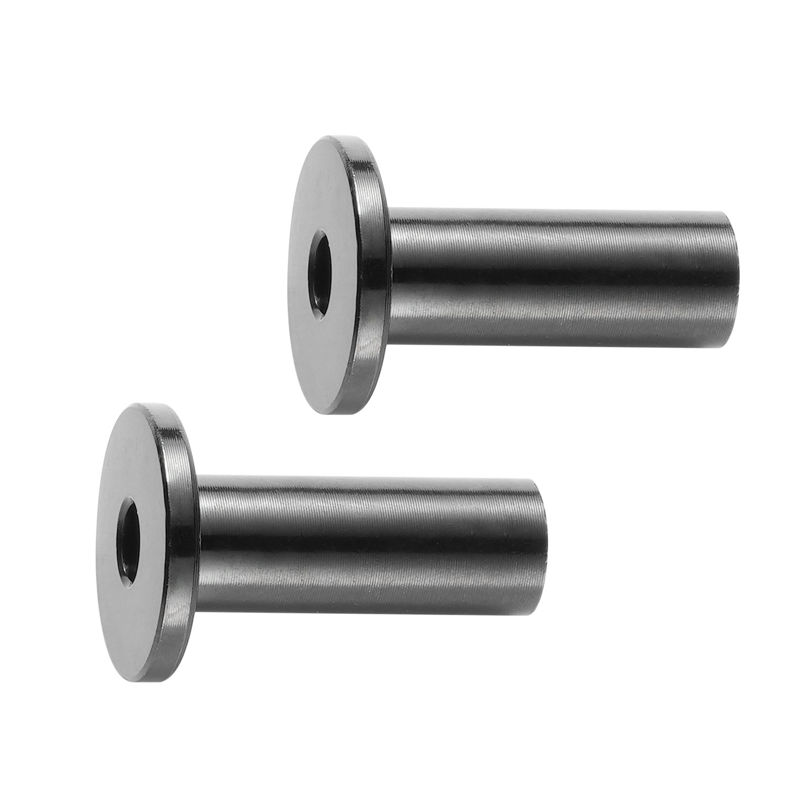 two VEVOR stainless steel cable railing sleeves on a white background.