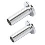 VEVOR stainless steel protector sleeves, cylindrical with flanged ends, isolated on a white background.