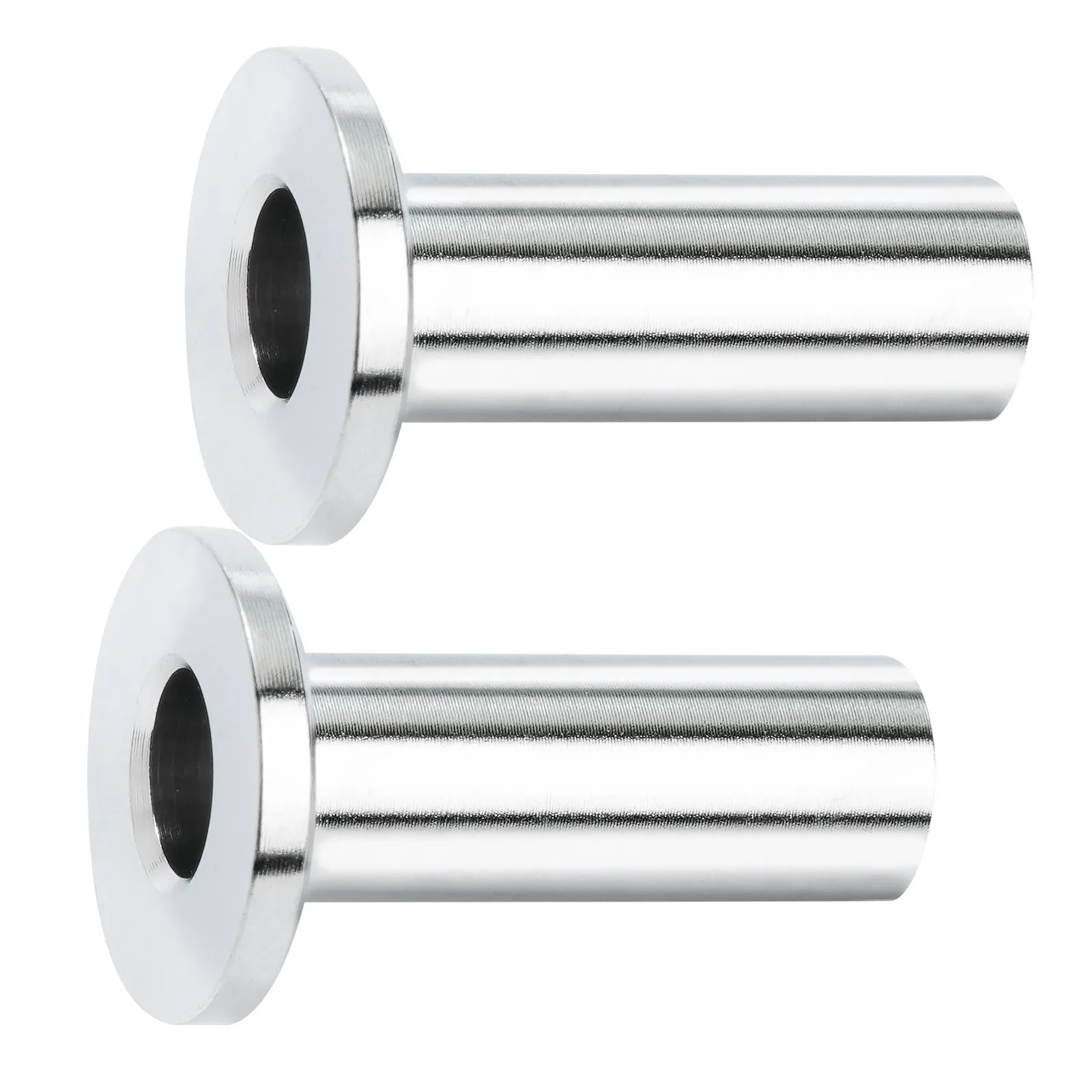 VEVOR stainless steel protector sleeves, polished surface, cylindrical with a flange.
