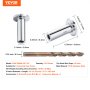 VEVOR 121 Pack T316 Stainless Steel Protector Sleeves for 3.2mm Wire Rope Cable Railing, DIY Balustrade T316 Marine Grade, Come with A Free Drill Bit, Silver