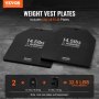 VEVOR Weight Vest Plates for Strength Training Running Workout 2x14.5 LB Plates