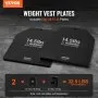 VEVOR Weight Vest Plates for Strength Training Running Workout 2x14.5 LB Plates