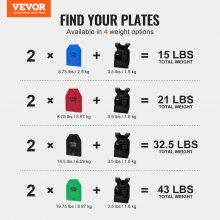 VEVOR Weight Vest Plates for Strength Training Running Workout 2x5.75 LB Plates