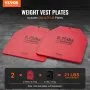 VEVOR Weight Vest Plates, 8.75 LB Pairs, Premium Steel Weighted plates, Contoured Ergonomic Fit – WODs, Additional Weight for Weight Vests, for Strength Training, Running, Fitness, Heavy Workouts