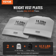 VEVOR Curved Weight Vest Plates for Strength Training Workout 2x14.5 LB Plates