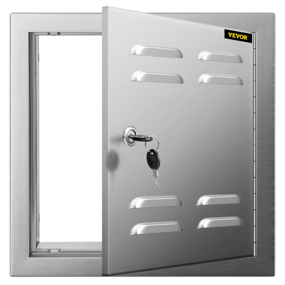 VEVOR Vented Access Door Single Access Door with Vents 304 Stainless Steel 12 in