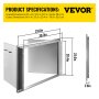VEVOR Outdoor Kitchen Door 84x58cm Double Access Door Stainless Steel BBQ Door