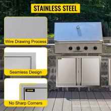 30.5''X21'' Outdoor Kitchen Access Doors BBQ Island Stainless Steel BBQ Doors
