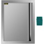 VEVOR BBQ Access Door 17W x 24H Inch, Vertical Single BBQ Door Stainless Steel with Recessed Handle, Outdoor Kitchen Doors for BBQ Island, Grill Station, Outside Cabinet