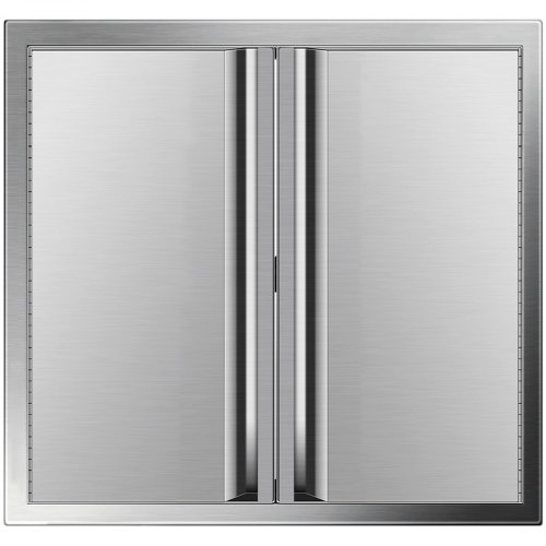 VEVOR Outdoor Kitchen Doors, 24 x 24 Inch BBQ Access Door, 304 Brushed Stainless Steel BBQ Door for Outdoor Kitchen BBQ Island