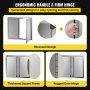 VEVOR BBQ Access Door 24 x 24 Inch, Double BBQ Door Stainless Steel with Recessed Handle, Outdoor Kitchen Doors for BBQ Island, Grill Station, Outside Cabinet