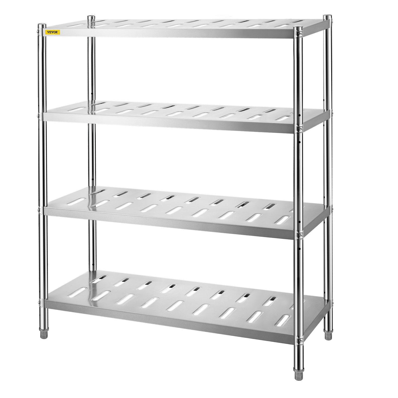 VEVOR Garage Shelf Heavy Duty Shelving 4-Tier 120x45x155 cm Stainless Steel