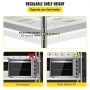 VEVOR Storage Shelf, 5-Tier Storage Shelving Unit, Stainless Steel Garage Shelf, 47.2 x 17.7 x 70.9 inch Heavy Duty Storage Shelving, 661 Lbs Total Capacity with Adjustable Height and Vent Holes