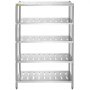 VEVOR Storage Shelf, 5-Tier Storage Shelving Unit, Stainless Steel Garage Shelf, 47.2 x 17.7 x 70.9 inch Heavy Duty Storage Shelving, 661 Lbs Total Capacity with Adjustable Height and Vent Holes