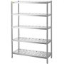 VEVOR Storage Shelf, 5-Tier Storage Shelving Unit, Stainless Steel Garage Shelf, 47.2 x 17.7 x 70.9 inch Heavy Duty Storage Shelving, 661 Lbs Total Capacity with Adjustable Height and Vent Holes