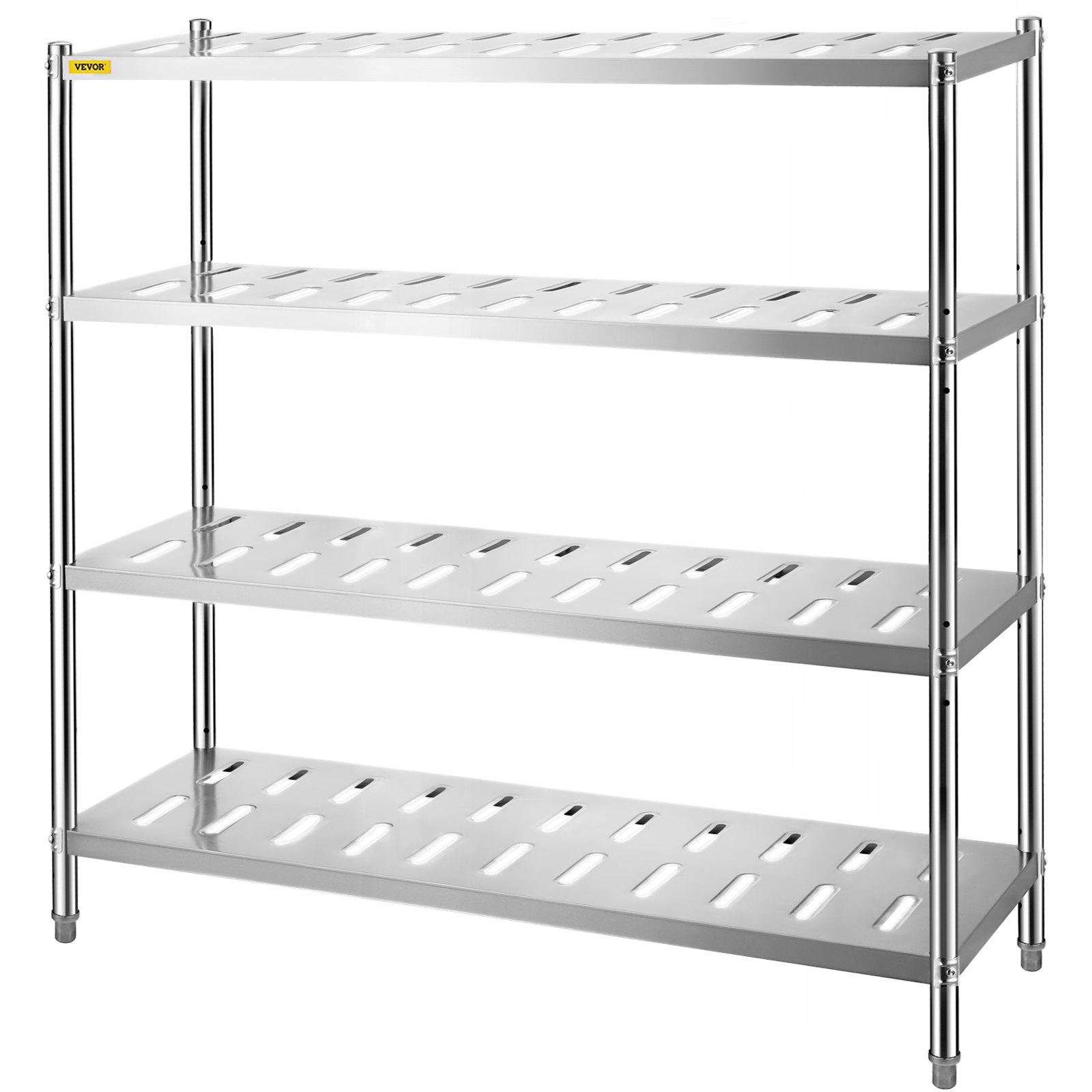 VEVOR Garage Shelf Heavy Duty Shelving 4-Tier 150x45x155cm Stainless Steel