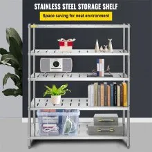 VEVOR Garage Shelf Heavy Duty Shelving 5-Tier 59.1x17.7x70.9 in Stainless Steel