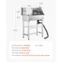 VEVOR 86.4 cm Stainless Steel Dog Washing Station, Pet Grooming Tub with Hot & Cold Faucet, Showerhead, Storage Rack, No-Bend All-in-One Bathtub, Home Wash Sink, Fits Small Cats and Dogs