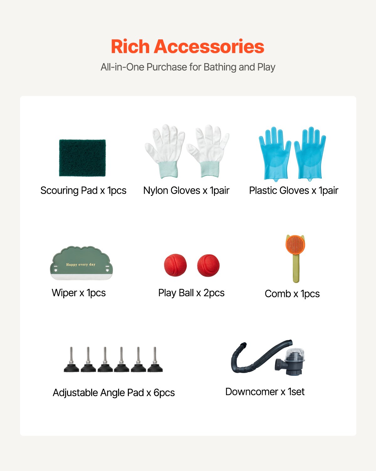 VEVOR 86.4 cm Stainless Steel Dog Washing Station, Pet Grooming Tub with Hot & Cold Faucet, Showerhead, Home Wash Sink, Fits Small Cats and Dogs, Non-Slip Stairs (Right Door)