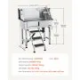 VEVOR 86.4 cm Dog Washing Station, Stainless Steel Pet Grooming Tub Bathtub, Professional Dog Wash Sink with Shower, Faucet, Soap Holder, Non-Slip Stairs Easy-Clean for Small Pets Cats (Left Door)