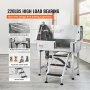 VEVOR 864MM Pet Dog Bathing Station w/Ramp, Professional Stainless Steel Dog Grooming Tub w/ Storage Drawer, Faucet,Rich Accessory, Dog Bathtub for Large,Medium,Small Pet, Washing Sink for Home(Right)