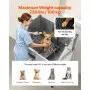 VEVOR 96.5 cm Stainless Steel Dog Washing Station, Pet Grooming Tub with Hot & Cold Faucet, Showerhead, Home Wash Sink, Fits Small and Medium Cats and Dogs, Non-Slip Stairs (Left Door)
